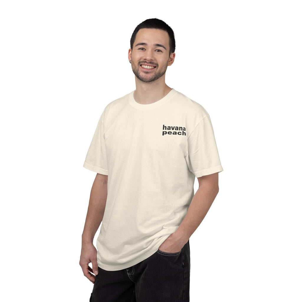 UNISEX Havana Peach Minimalist Graphic T-Shirt