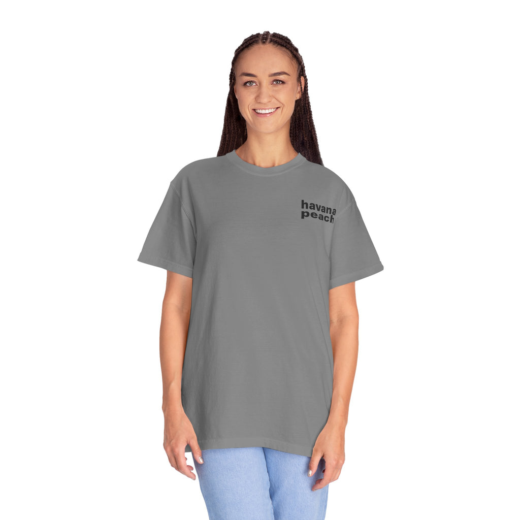 UNISEX Havana Peach Minimalist Graphic T-Shirt
