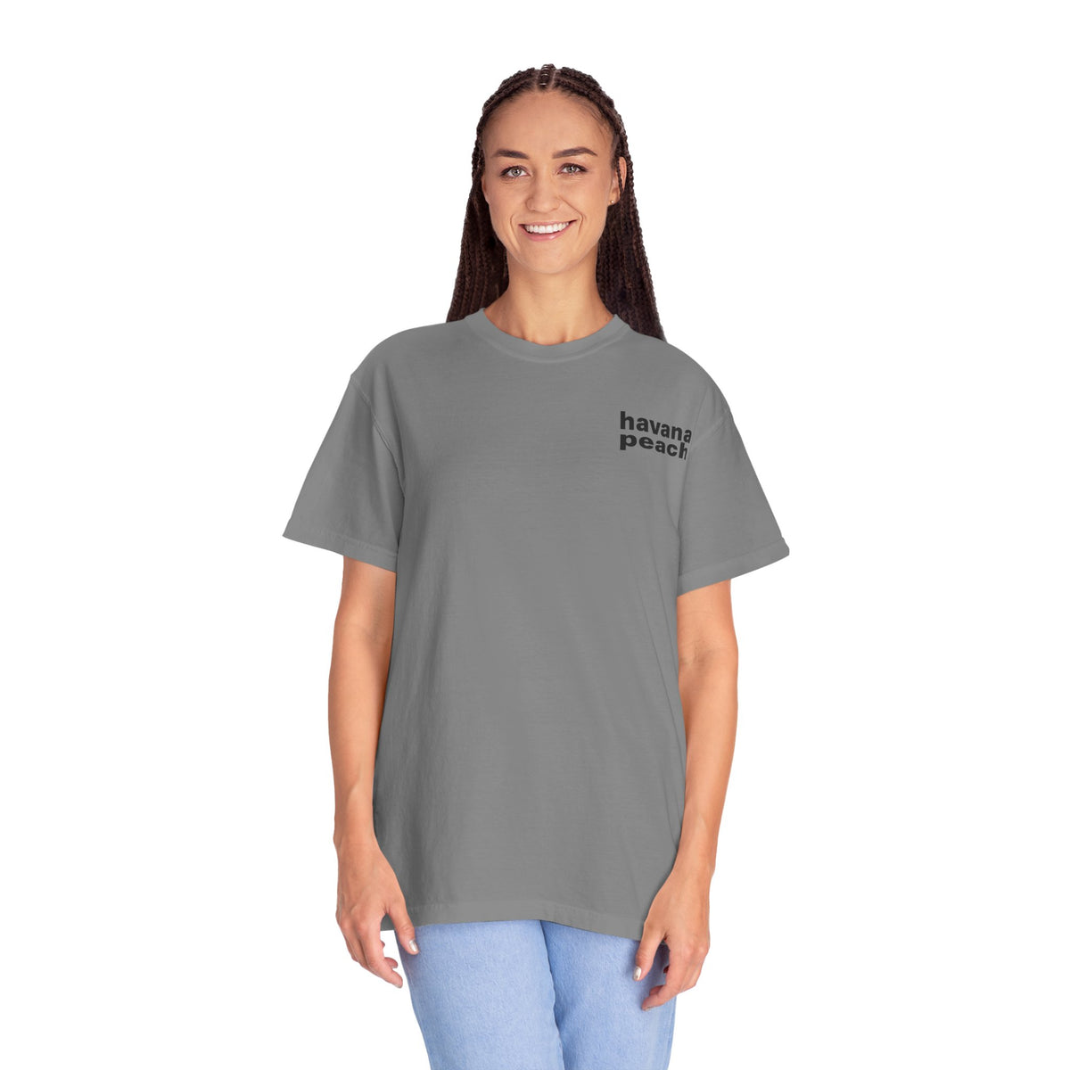 UNISEX Havana Peach Minimalist Graphic T-Shirt