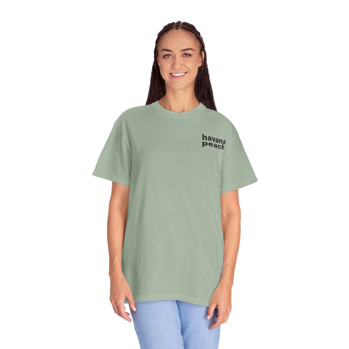 UNISEX Havana Peach Minimalist Graphic T-Shirt