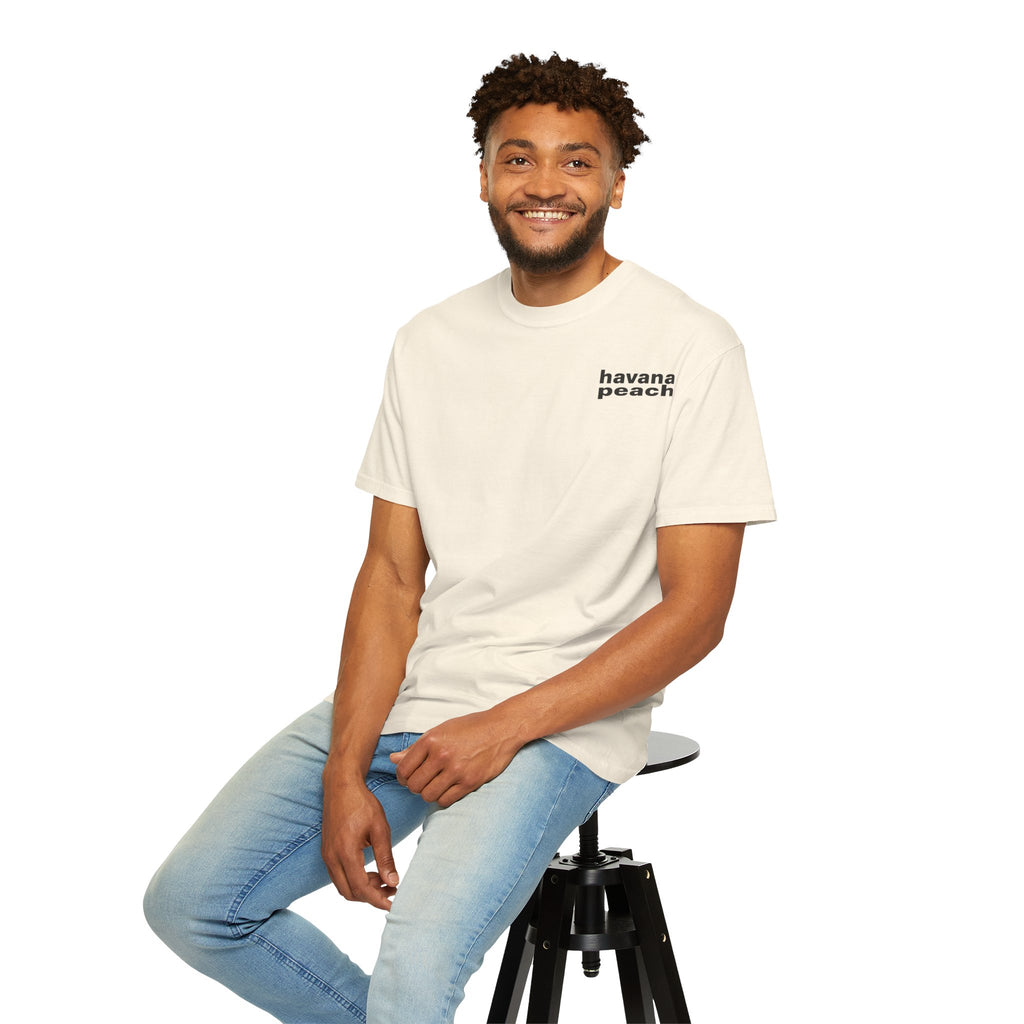 UNISEX Havana Peach Minimalist Graphic T-Shirt
