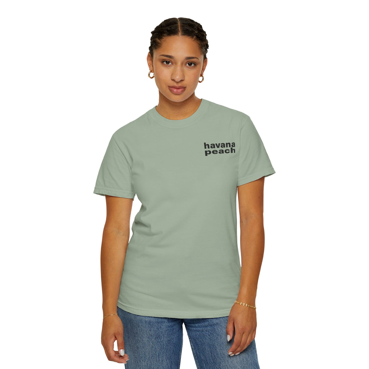 UNISEX Havana Peach Minimalist Graphic T-Shirt