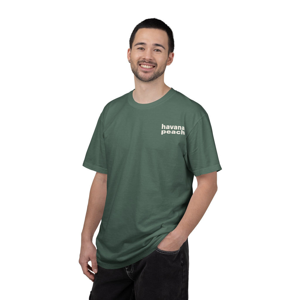 UNISEX Havana Peach Minimalist Graphic T-Shirt