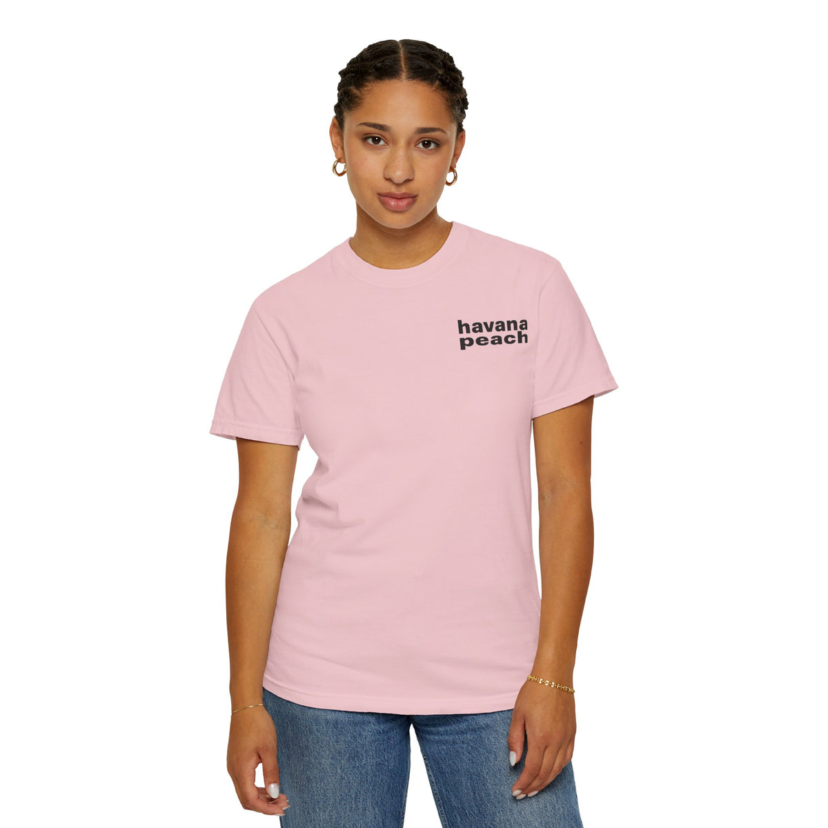 UNISEX Havana Peach Minimalist Graphic T-Shirt