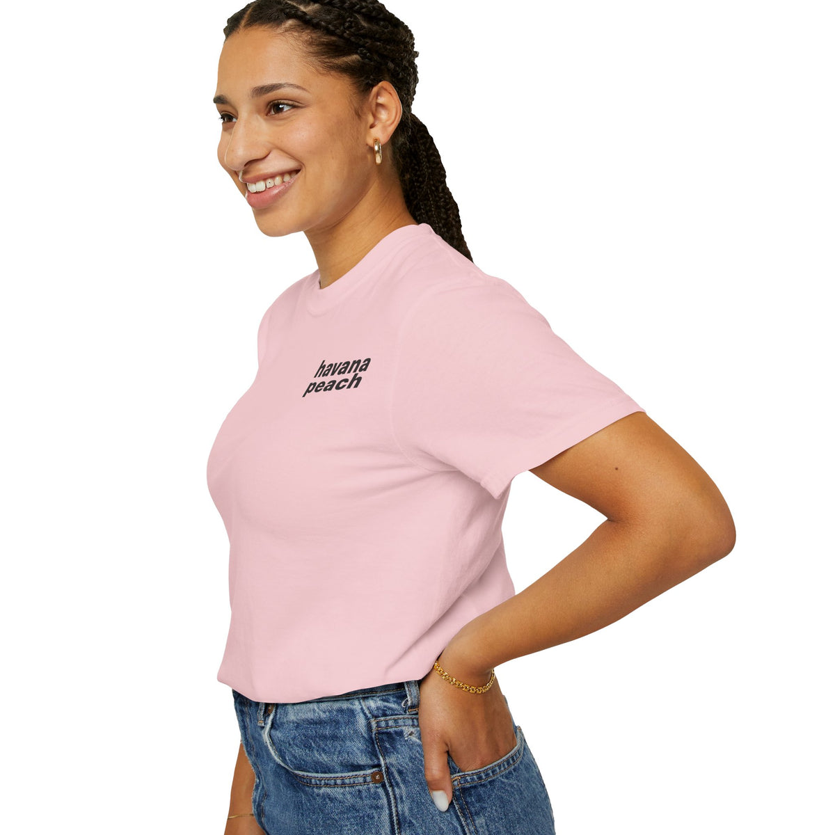 UNISEX Havana Peach Minimalist Graphic T-Shirt