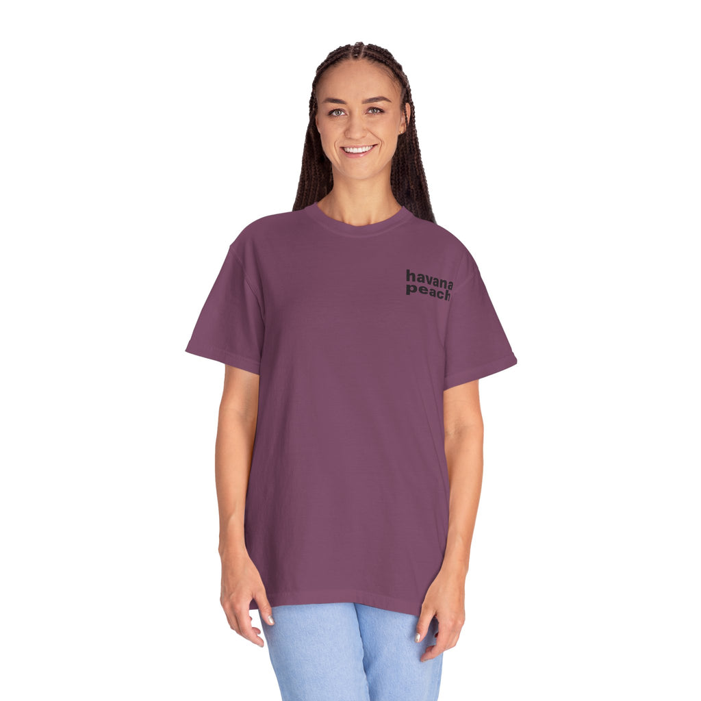 UNISEX Havana Peach Minimalist Graphic T-Shirt