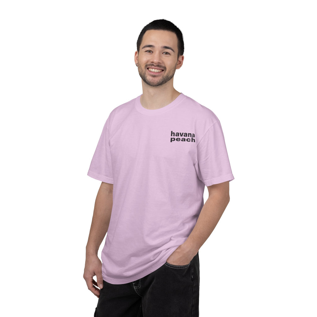UNISEX Havana Peach Minimalist Graphic T-Shirt