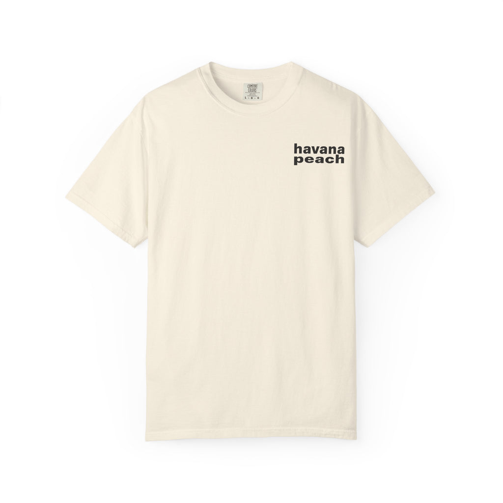 UNISEX Havana Peach Minimalist Graphic T-Shirt