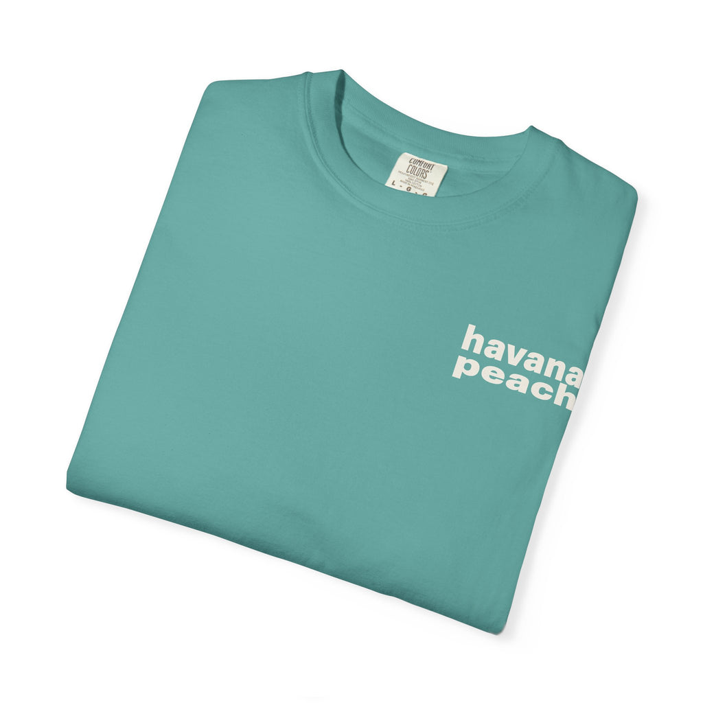 UNISEX Havana Peach Minimalist Graphic T-Shirt