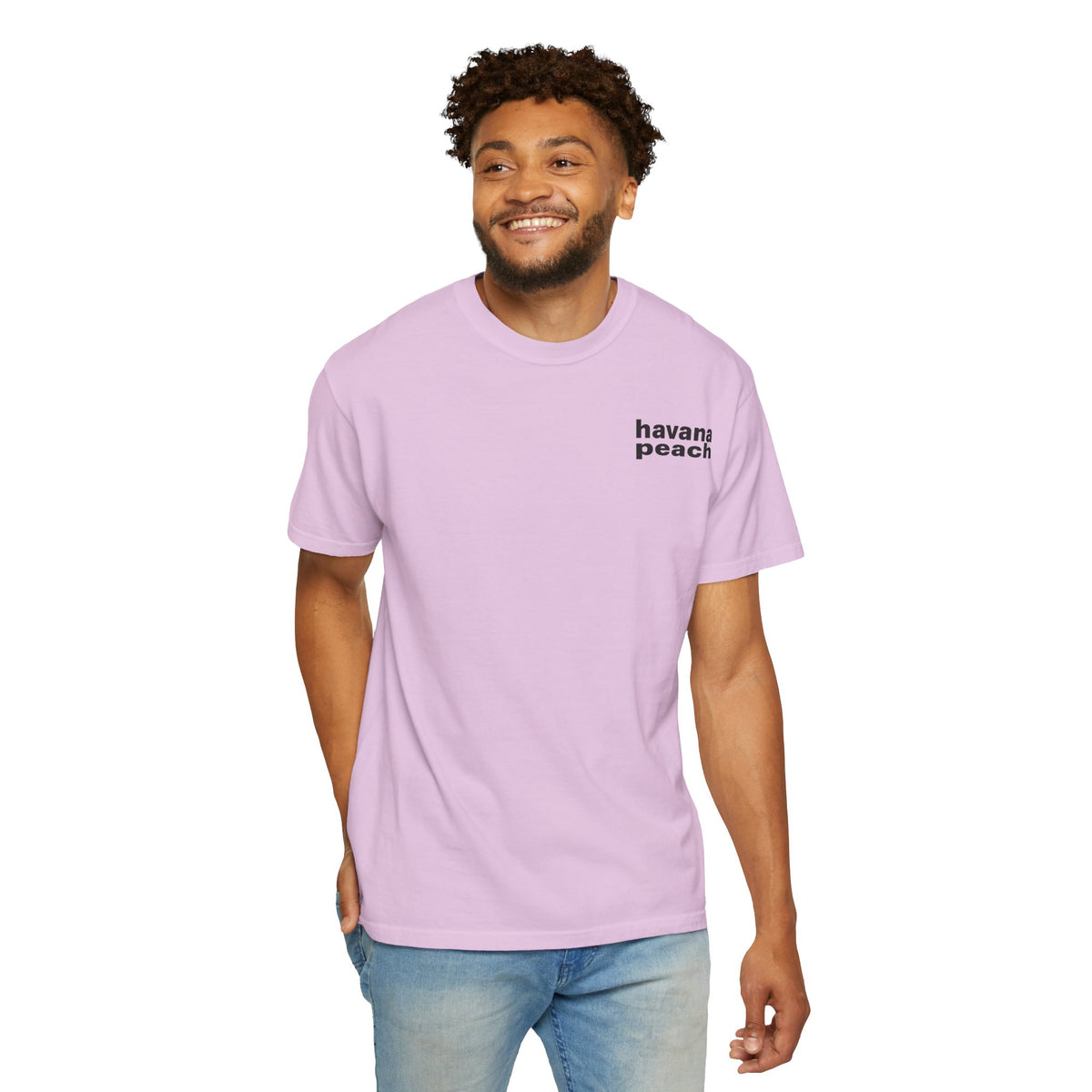 UNISEX Havana Peach Minimalist Graphic T-Shirt