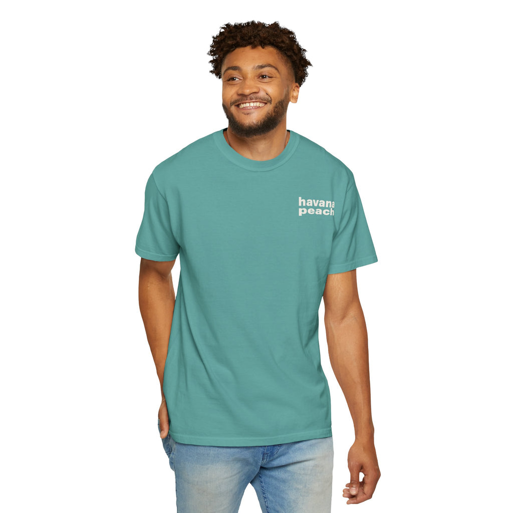 UNISEX Havana Peach Minimalist Graphic T-Shirt