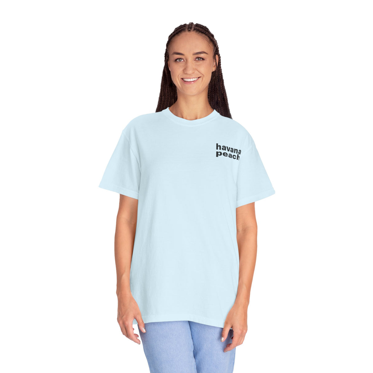 UNISEX Havana Peach Minimalist Graphic T-Shirt