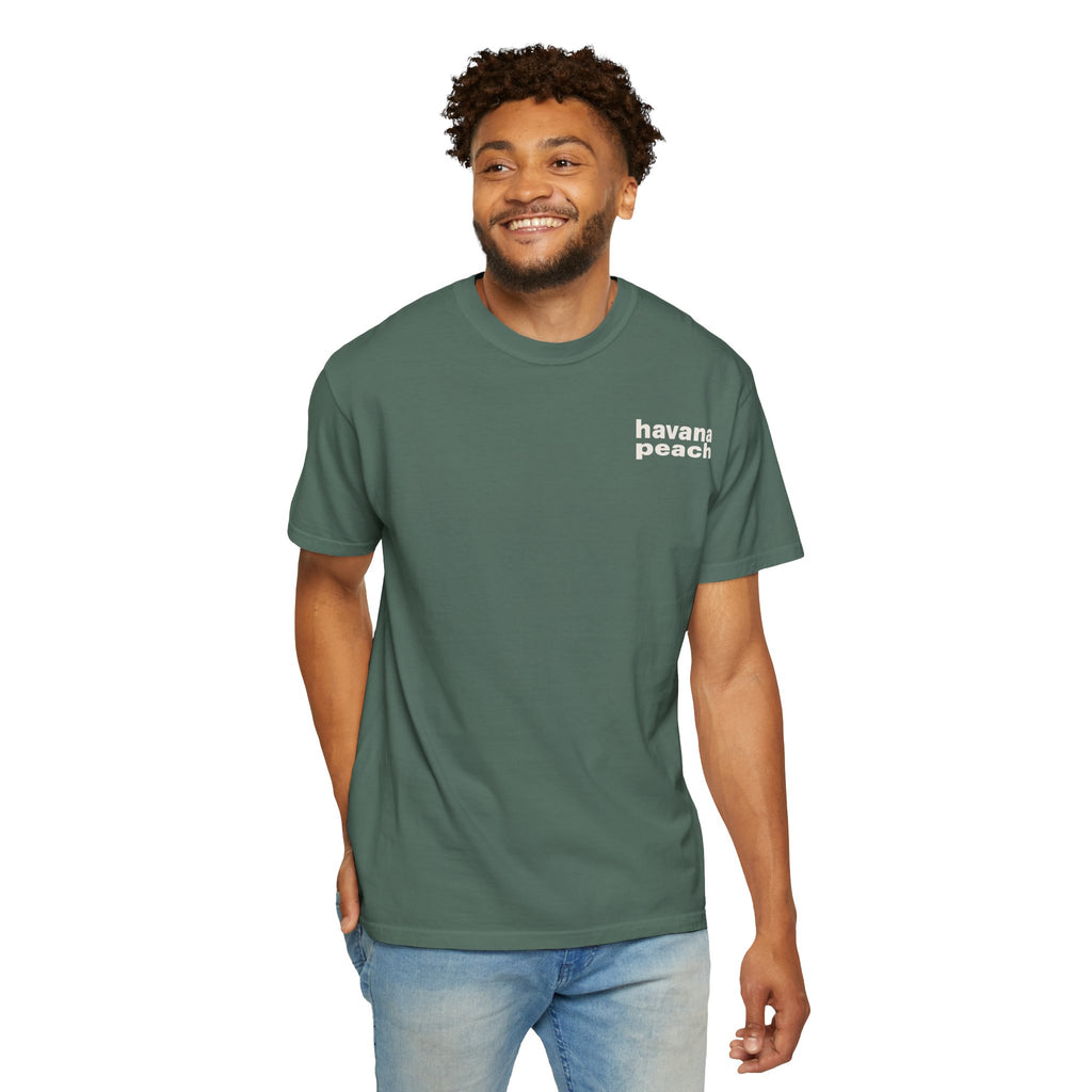 UNISEX Havana Peach Minimalist Graphic T-Shirt