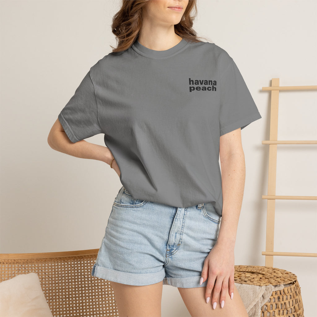 UNISEX Havana Peach Minimalist Graphic T-Shirt
