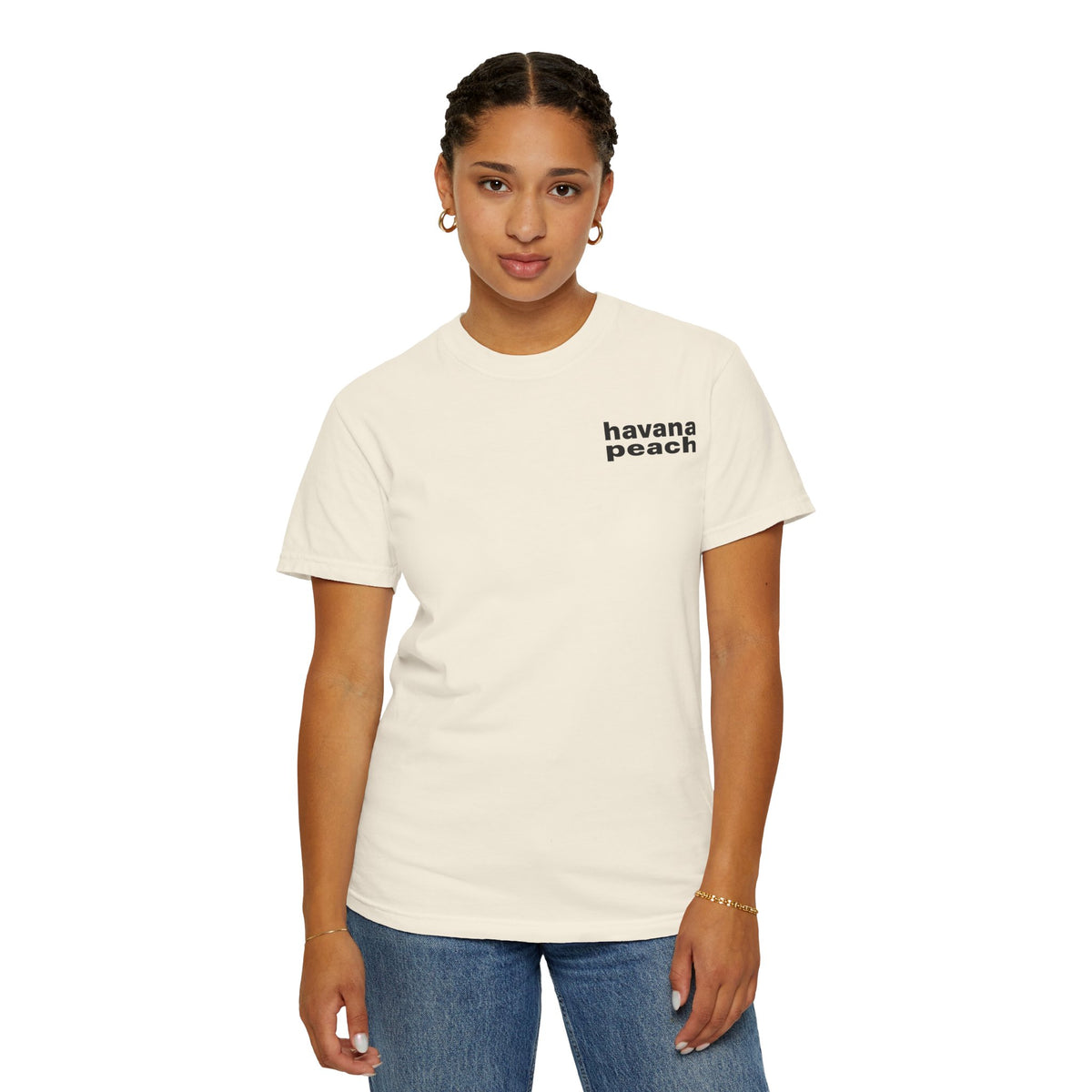 UNISEX Havana Peach Minimalist Graphic T-Shirt