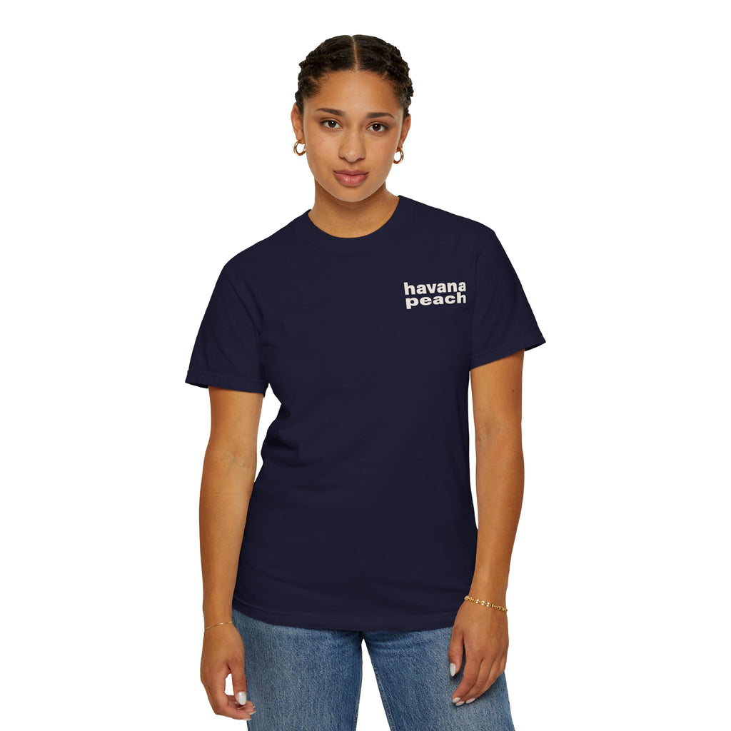 UNISEX Havana Peach Minimalist Graphic T-Shirt
