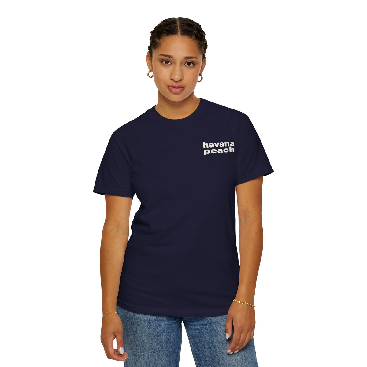 UNISEX Havana Peach Minimalist Graphic T-Shirt