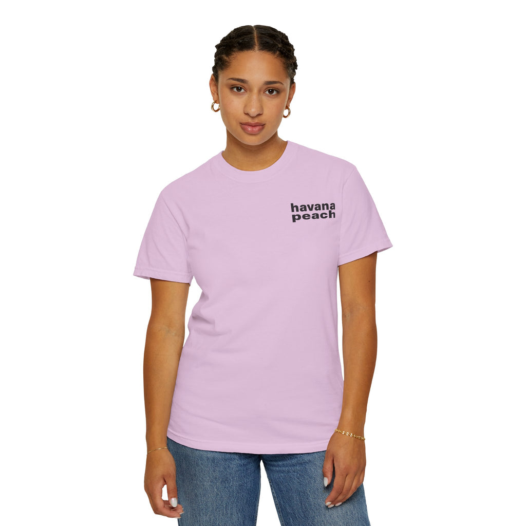 UNISEX Havana Peach Minimalist Graphic T-Shirt