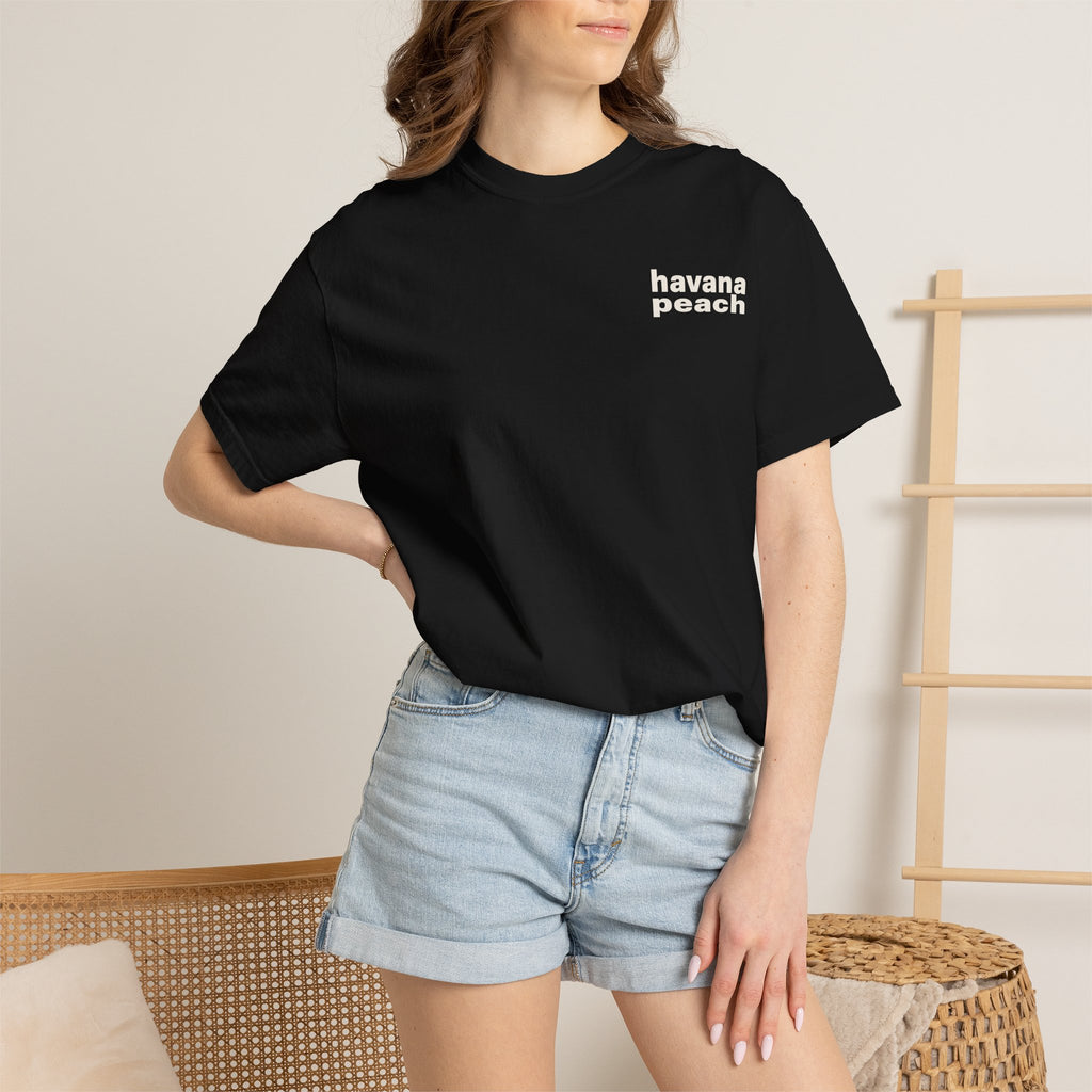 UNISEX Havana Peach Minimalist Graphic T-Shirt