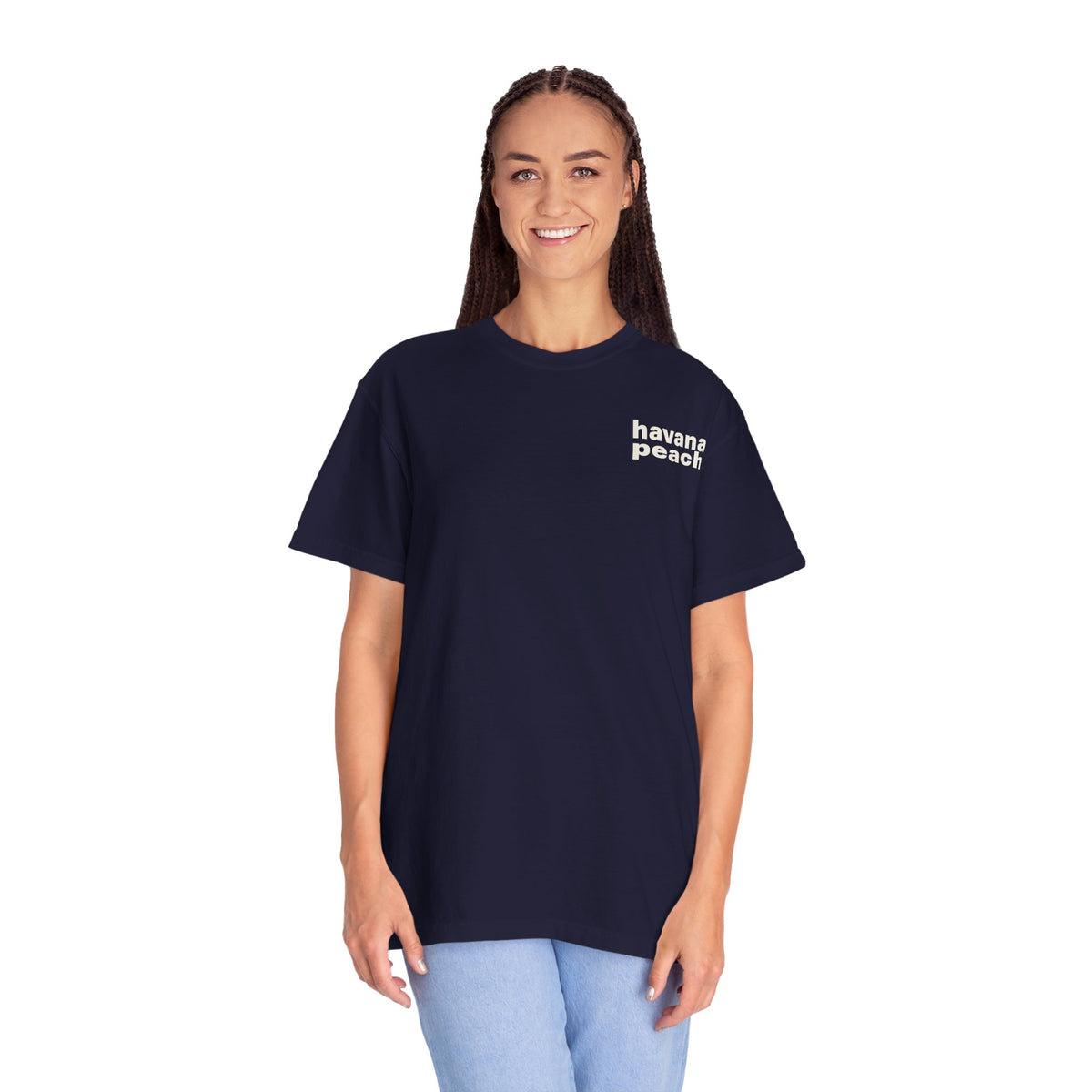 UNISEX Havana Peach Minimalist Graphic T-Shirt