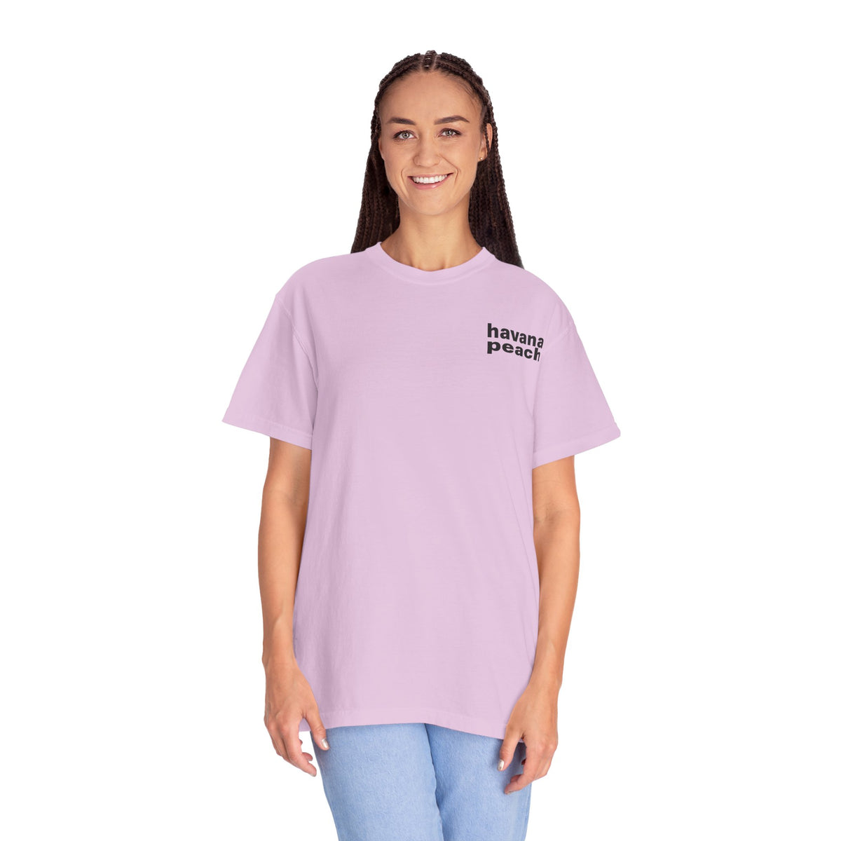 UNISEX Havana Peach Minimalist Graphic T-Shirt