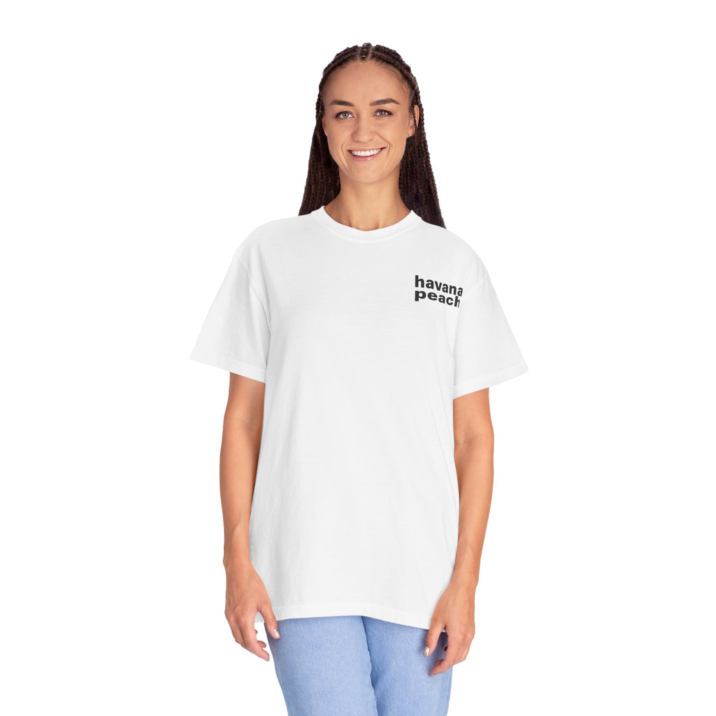 UNISEX Havana Peach Minimalist Graphic T-Shirt
