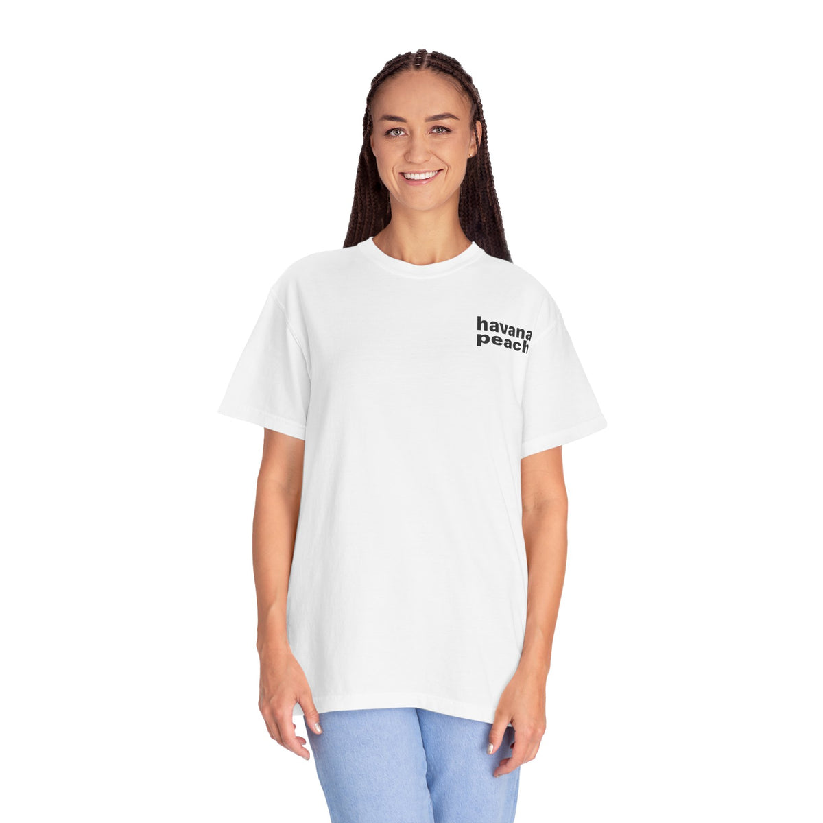 UNISEX Havana Peach Minimalist Graphic T-Shirt