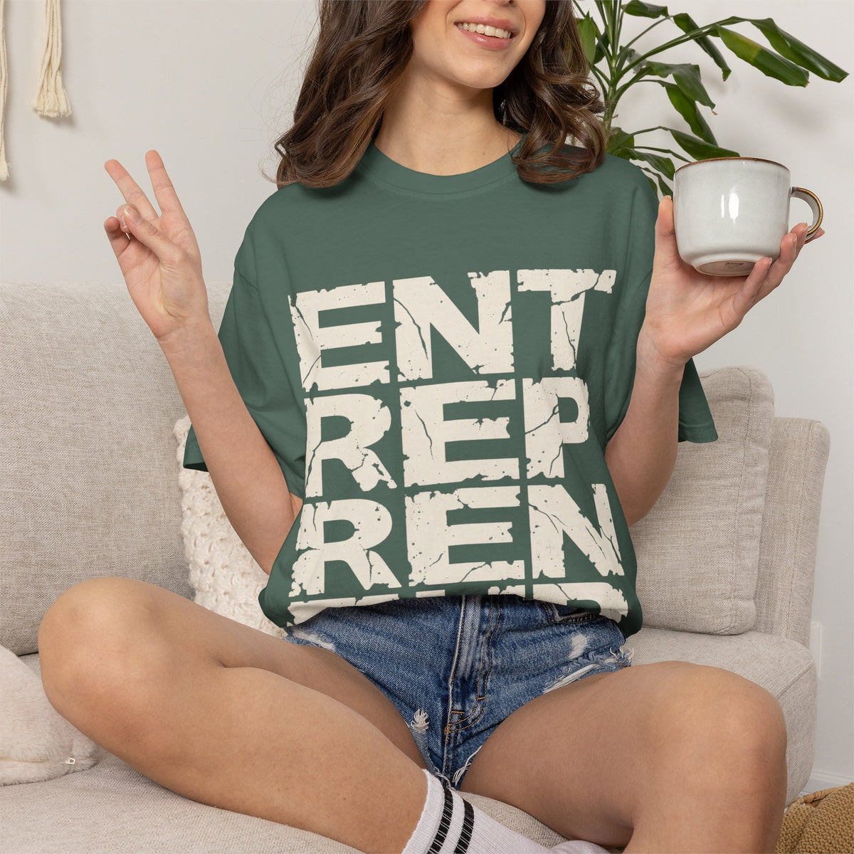 UNISEX Havana Peach Garment-Dyed T-Shirt