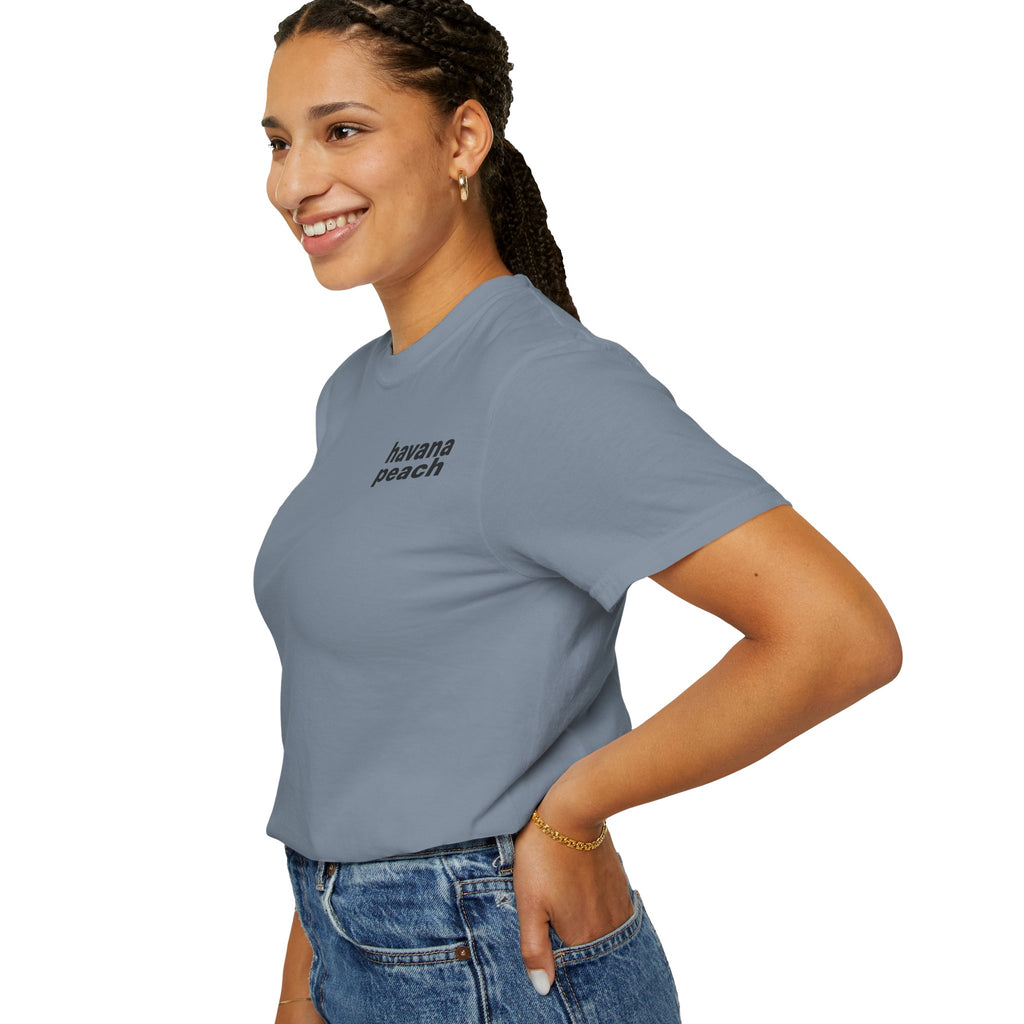 UNISEX Havana Peach Minimalist Graphic T-Shirt