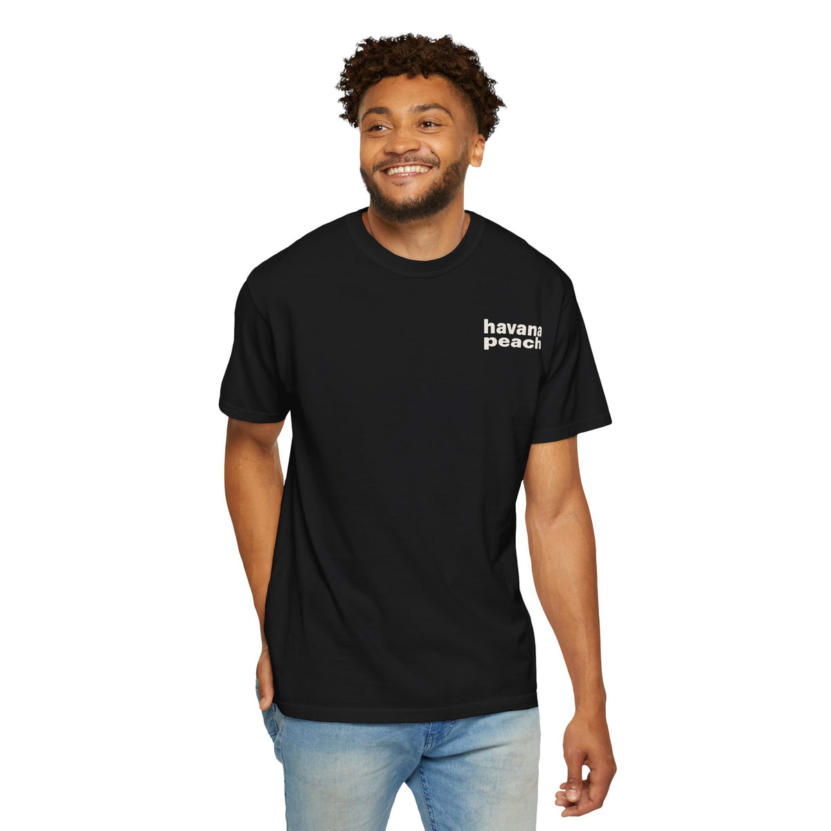 UNISEX Havana Peach Minimalist Graphic T-Shirt