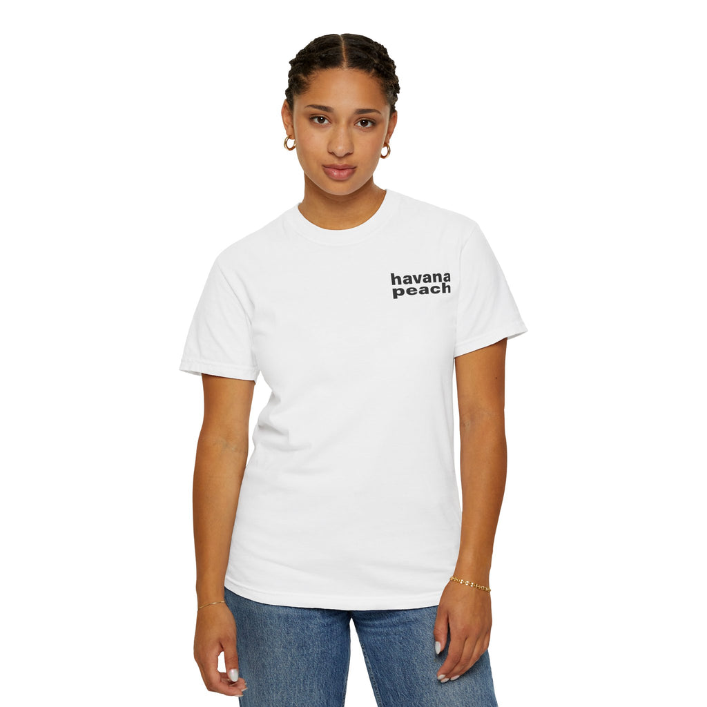 UNISEX Havana Peach Minimalist Graphic T-Shirt