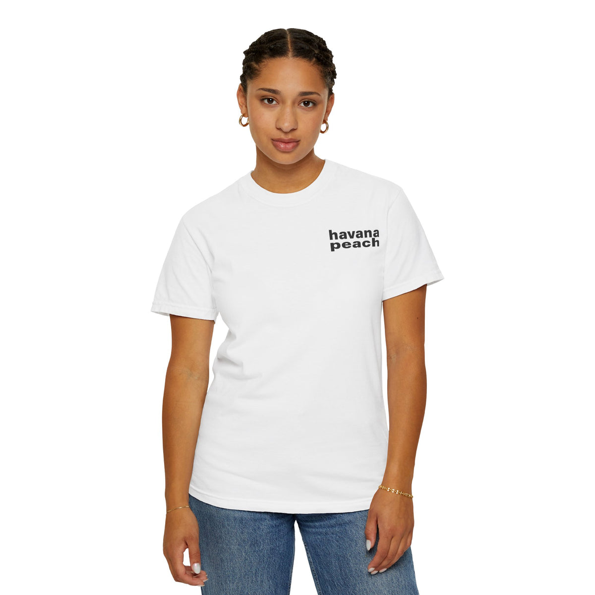 UNISEX Havana Peach Minimalist Graphic T-Shirt