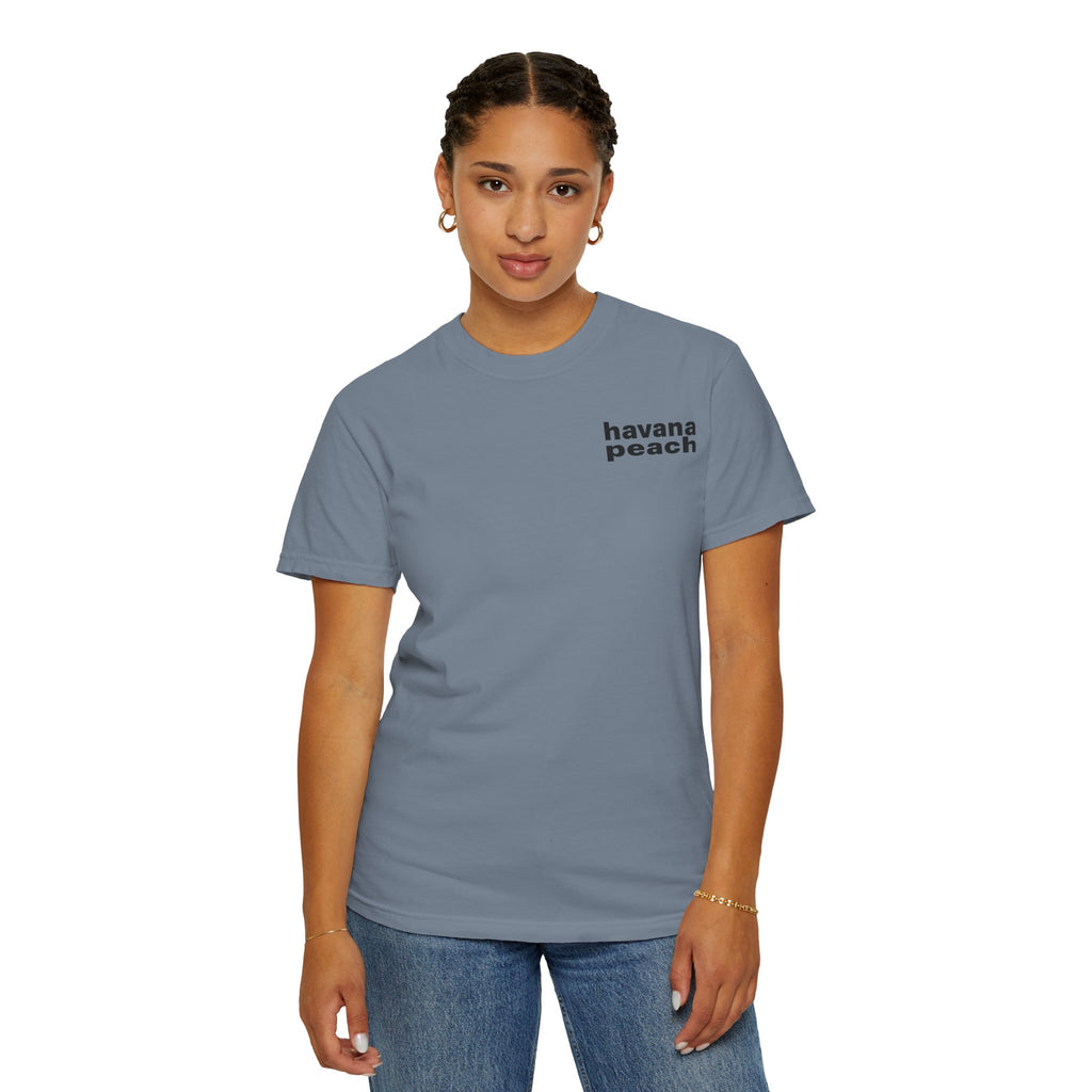 UNISEX Havana Peach Minimalist Graphic T-Shirt