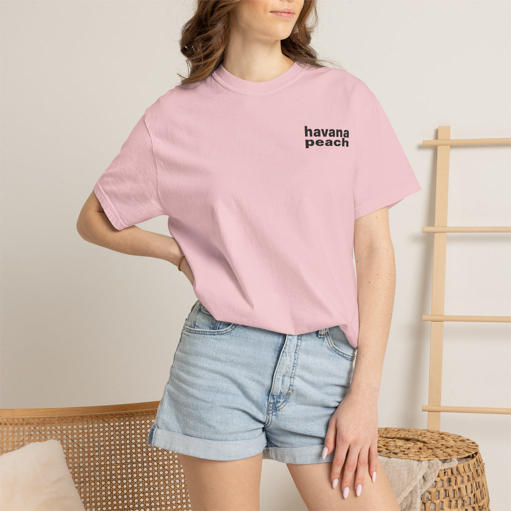UNISEX Havana Peach Minimalist Graphic T-Shirt