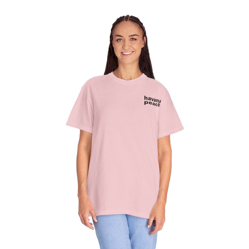 UNISEX Havana Peach Minimalist Graphic T-Shirt