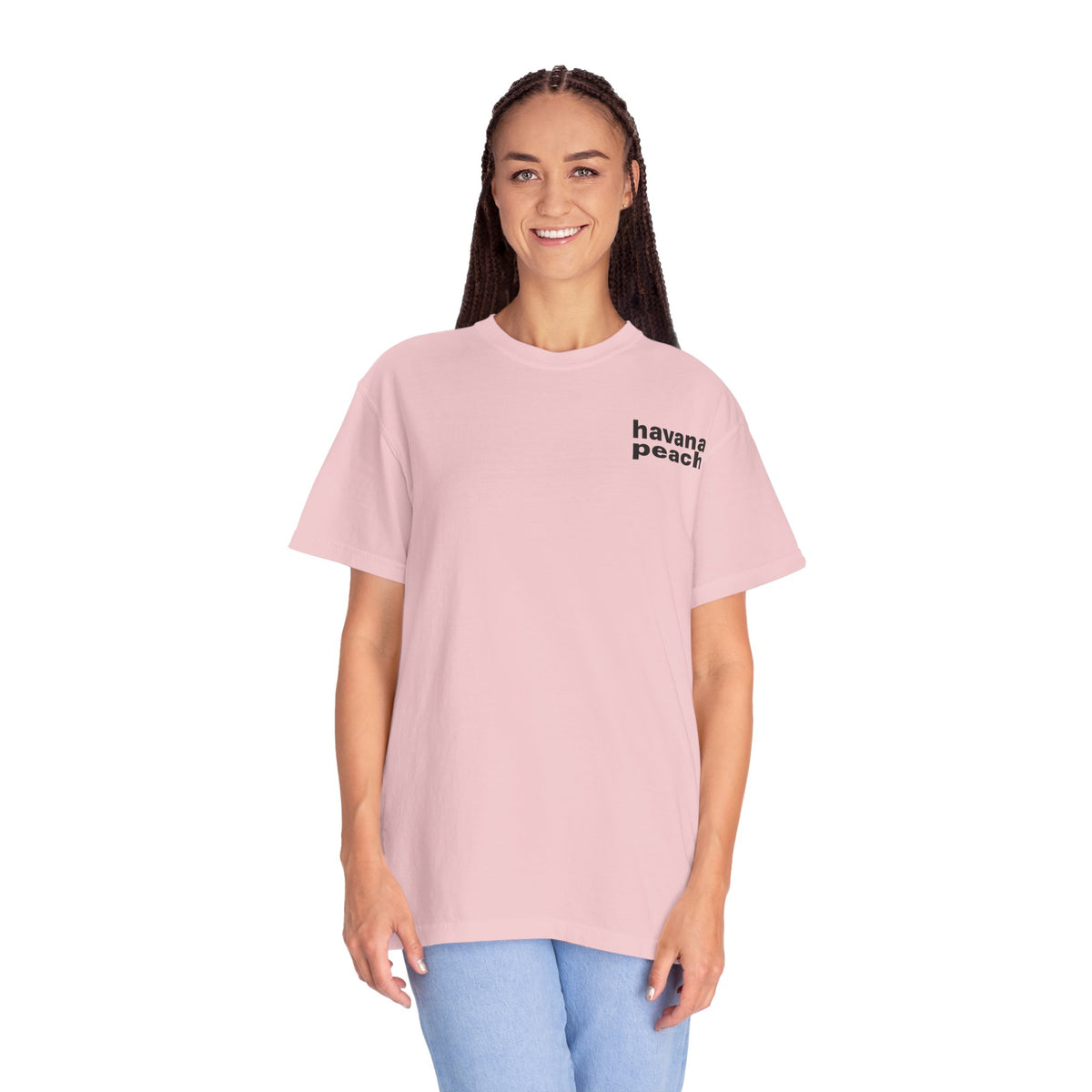 UNISEX Havana Peach Minimalist Graphic T-Shirt