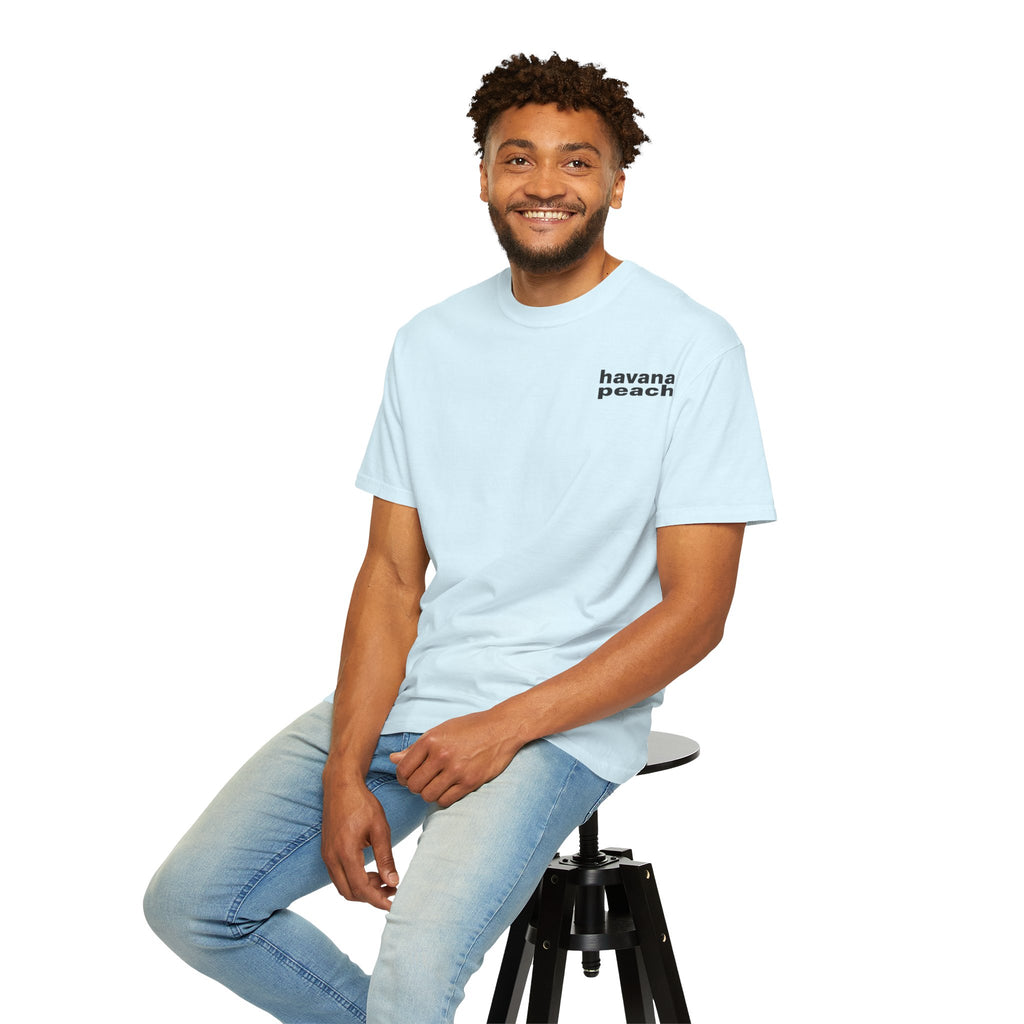 UNISEX Havana Peach Minimalist Graphic T-Shirt