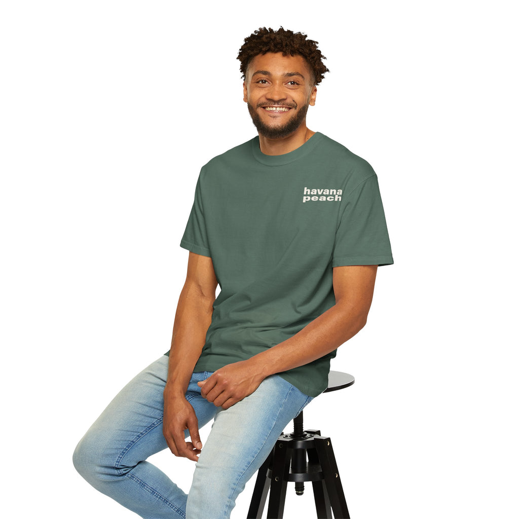 UNISEX Havana Peach Minimalist Graphic T-Shirt