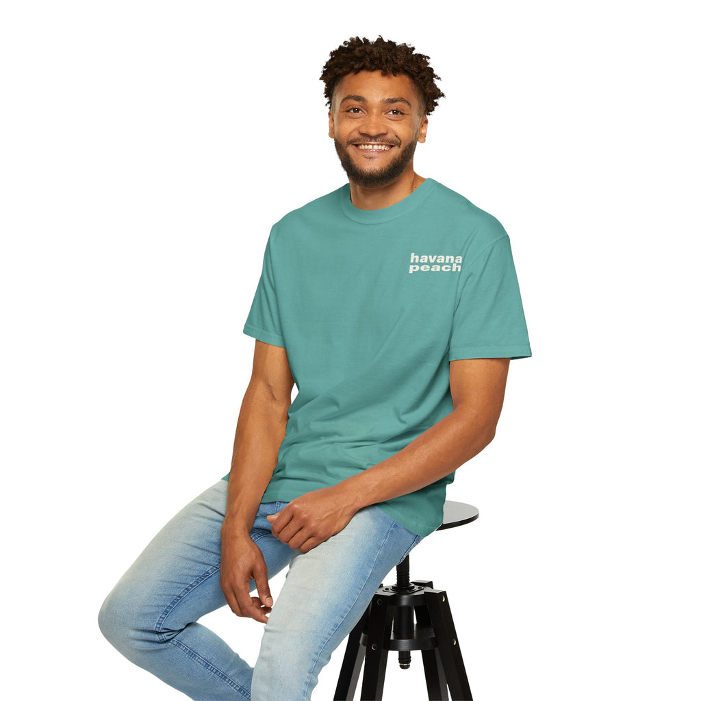 UNISEX Havana Peach Minimalist Graphic T-Shirt