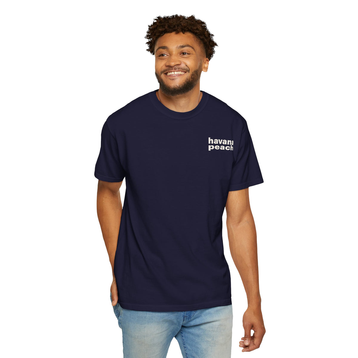 UNISEX Havana Peach Minimalist Graphic T-Shirt
