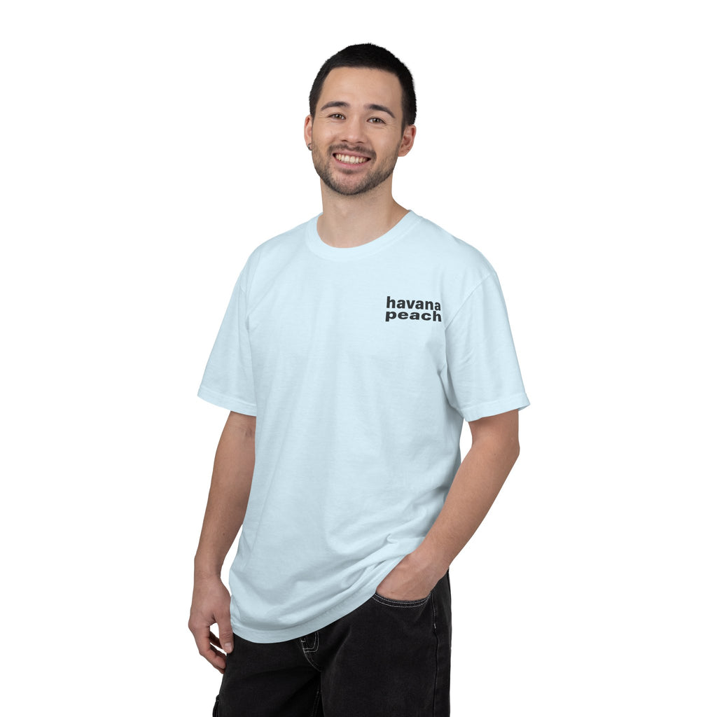 UNISEX Havana Peach Minimalist Graphic T-Shirt