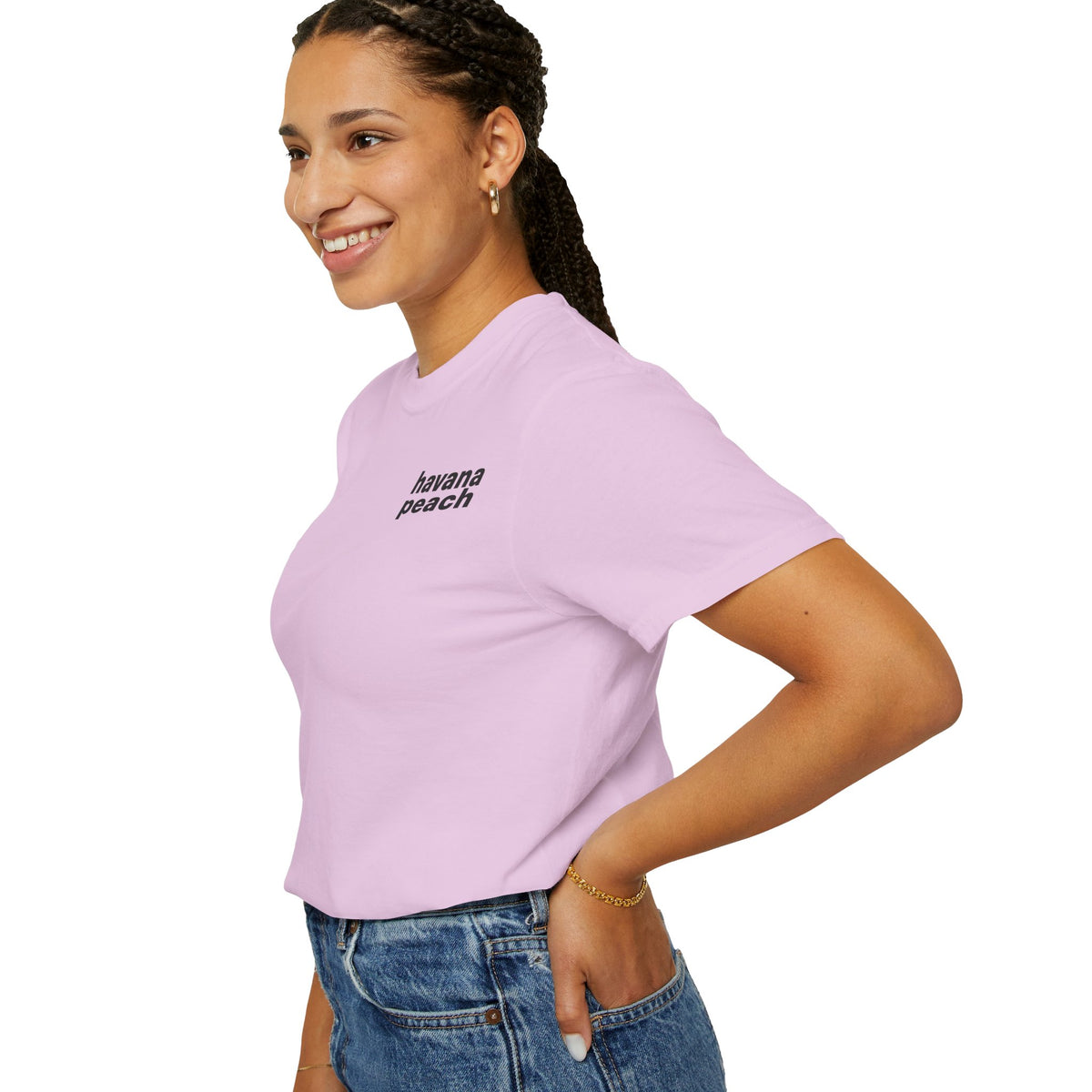 UNISEX Havana Peach Minimalist Graphic T-Shirt