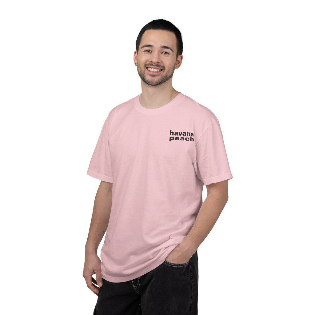 UNISEX Havana Peach Minimalist Graphic T-Shirt