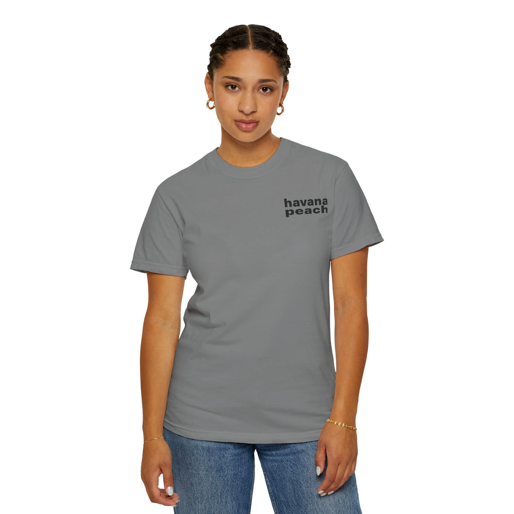 UNISEX Havana Peach Minimalist Graphic T-Shirt
