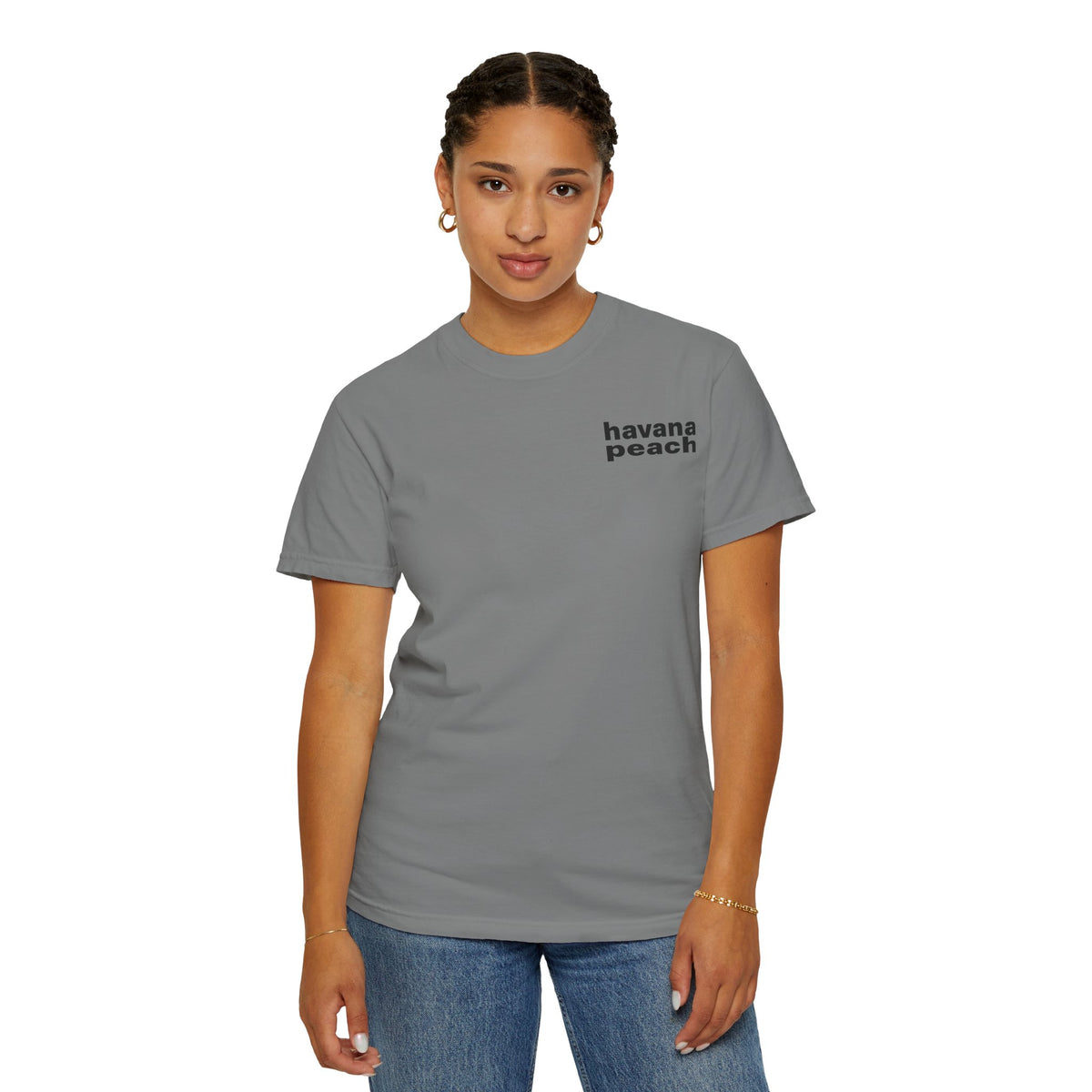 UNISEX Havana Peach Minimalist Graphic T-Shirt