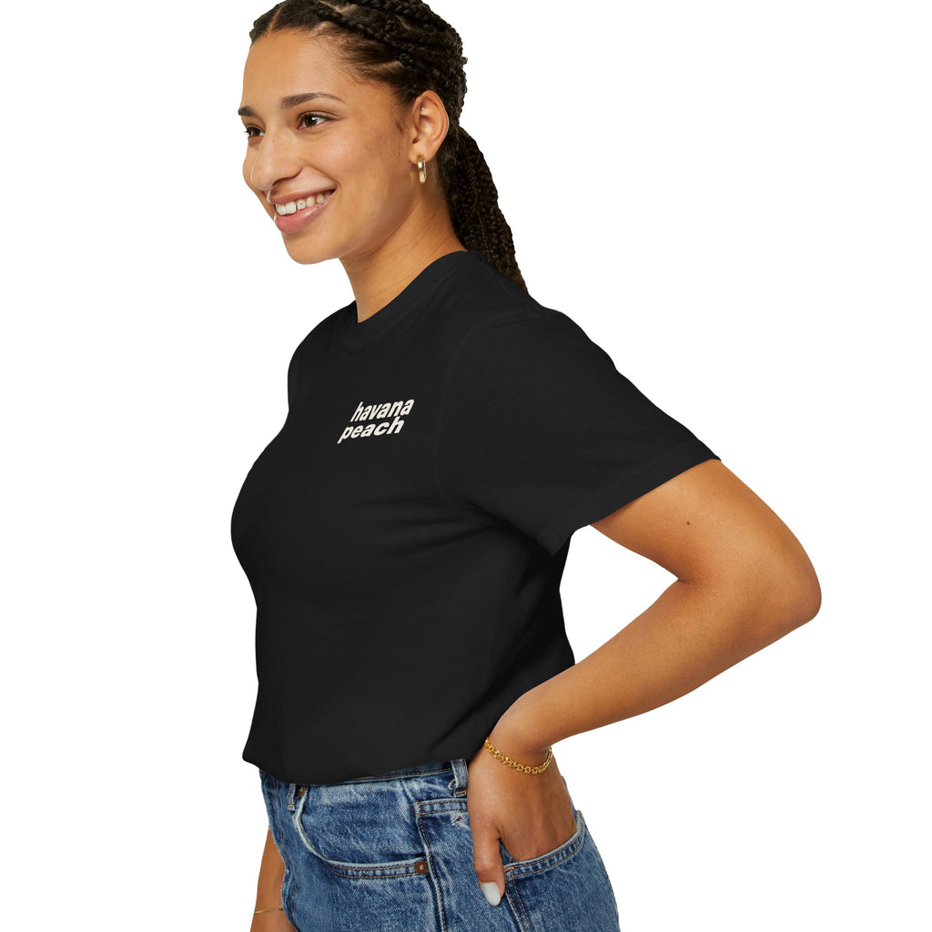 UNISEX Havana Peach Minimalist Graphic T-Shirt