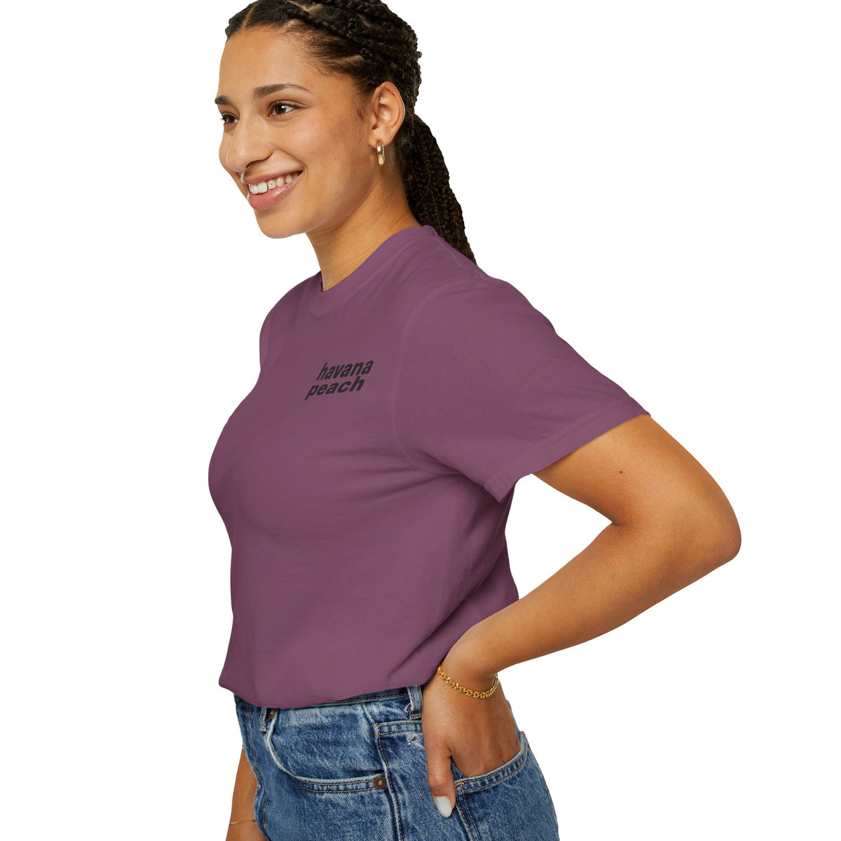 UNISEX Havana Peach Minimalist Graphic T-Shirt