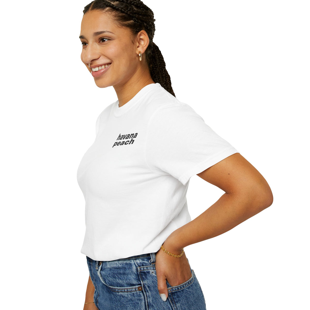 UNISEX Havana Peach Minimalist Graphic T-Shirt