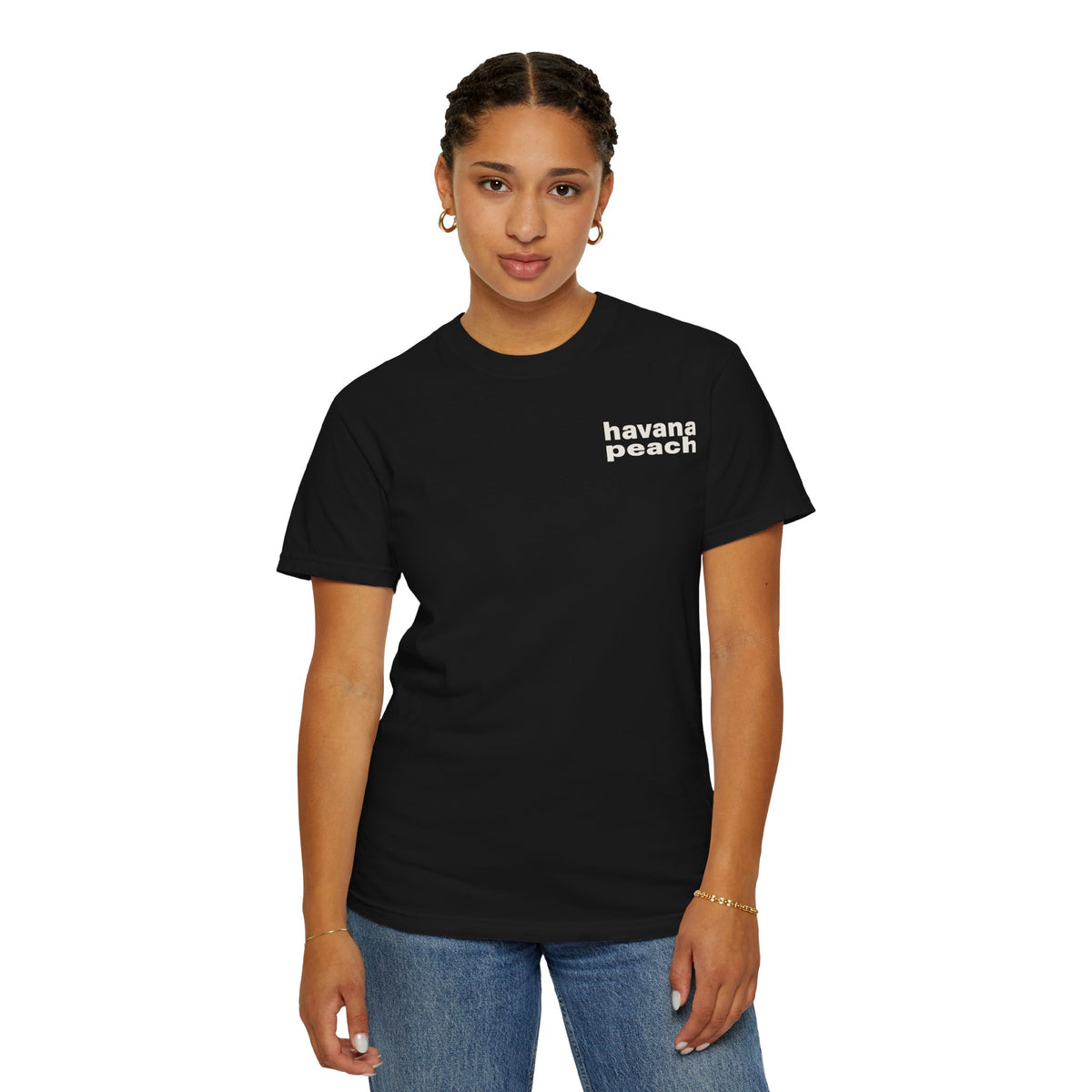 UNISEX Havana Peach Minimalist Graphic T-Shirt